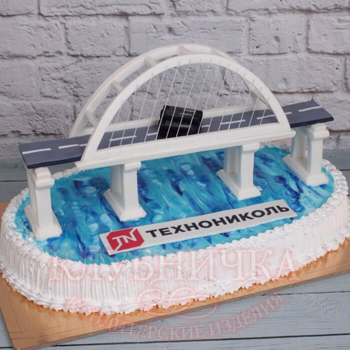 Корпоративный торт "Керченский мост" 1500руб/кг + 5500 фигурки